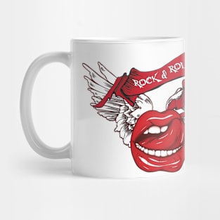 Rock n Roll Angel Lips Mug